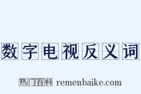 数字电视反义词是什么意思的图片
